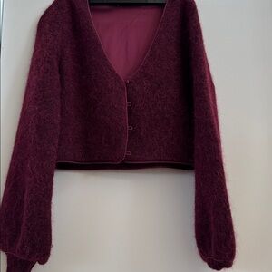Red Zara cardigan